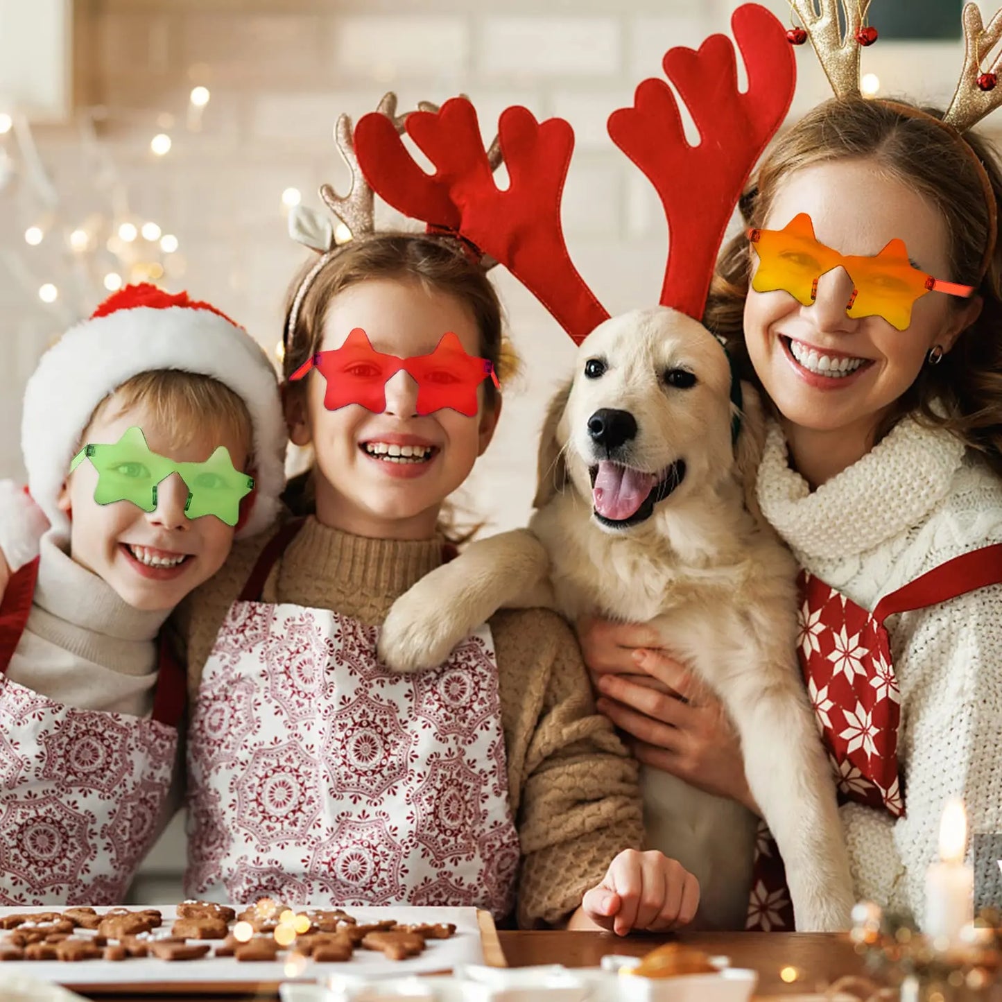 Gafas de Sol con Forma de Estrella para Mujer, Lentes sin Montura para Fiesta Disco, Recuerdo de Despedida de Soltera, Utilería para Fotos, Regalo para Invitados de Navidad, 12-60 Piezas