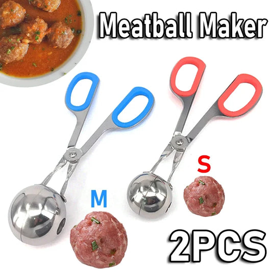 Meatball Maker de Acero Inoxidable 304 - Clip para Albóndigas Rellenas DIY, Herramientas de Moldes para Albóndigas de Pescado y Arroz en la Cocina