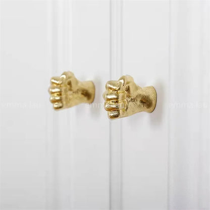 Tiradores dorados de latón macizo para muebles con forma de ciervo y gato, ideales para armarios, cajones y cocinas