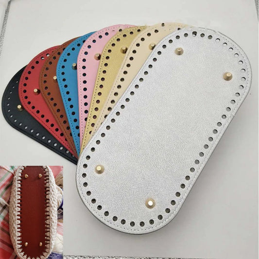 Base Ovalada de PU para Bolsa Tejida - Accesorio de Fondo para Bolsos de Crochet DIY