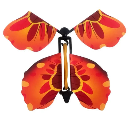 Juguete Mágico de Mariposas Voladoras - Libro de Marcapáginas con Sorprendente Regalo para Niños, Divertidos Props Mágicos Impulsados por Banda de Goma