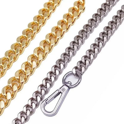120cm Metal Aluminum Bag Chain Replacement Parts Accessories for Hand-Woven Shoulder Handbag DIY Handmade Detachable Straps