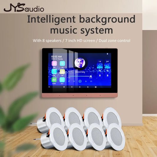 Amplificador de Sonido para Teatro en Casa Inteligente con WiFi y Bluetooth - Panel de Música Android Empotrado en Pared - Altavoces Estéreo Mini de Techo para Hotel y Residencial