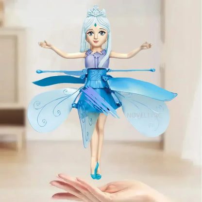 Muñeca Voladora con Inducción por Gestos - Juguete Luminoso Helicóptero para Niñas, Regalo Infantil
