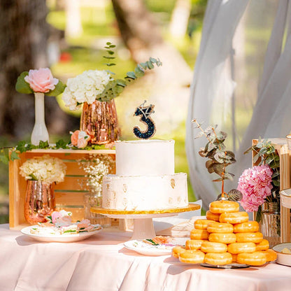 Vela de Número 0-9 con Corona para Pasteles de Cumpleaños - Decoración Grande para Bodas, Baby Showers y Fiestas