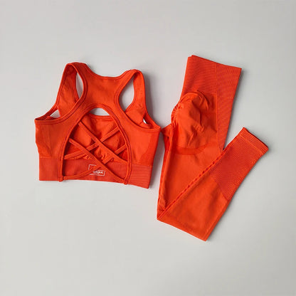 Conjunto de Top corto deportivo para mujer, camiseta sin mangas profesional para Fitness, sujetador a prueba de golpes para correr, traje de Yoga, parte de atrás bonita