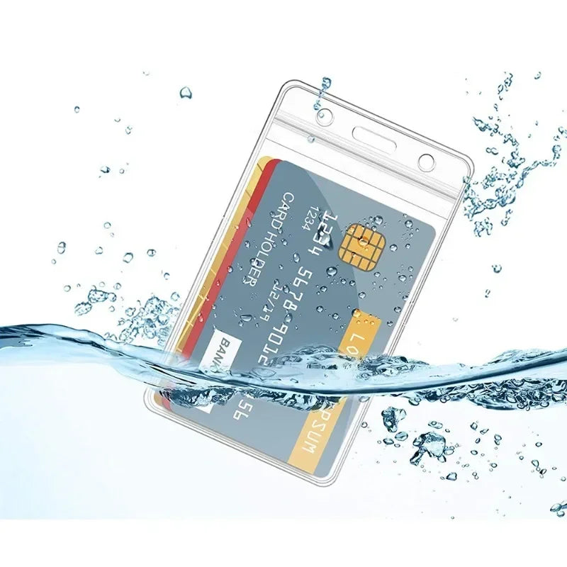 10/1PCS Waterproof Transparent Card Holder Plastic Protector Case Business Bus Bank Credit Card Protector ID Card Badge Holders