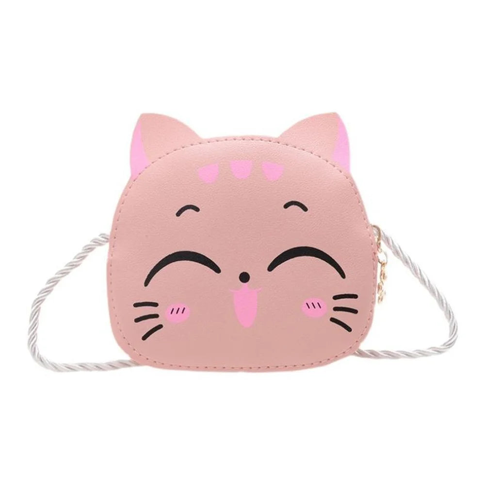 Bolso Infantil de Carácter de Gato – Bolsa Crossbody para Niños, Mochila Pequeña de PU con Diseño de Animal, Ideal para Kindergarten y Uso Diario