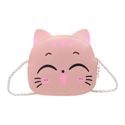 Bolso Infantil de Carácter de Gato – Bolsa Crossbody para Niños, Mochila Pequeña de PU con Diseño de Animal, Ideal para Kindergarten y Uso Diario