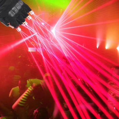 Guantes Láser LED Multicolor para Fiestas y Eventos - Guantes Luminosos para Disfraces y Bailes