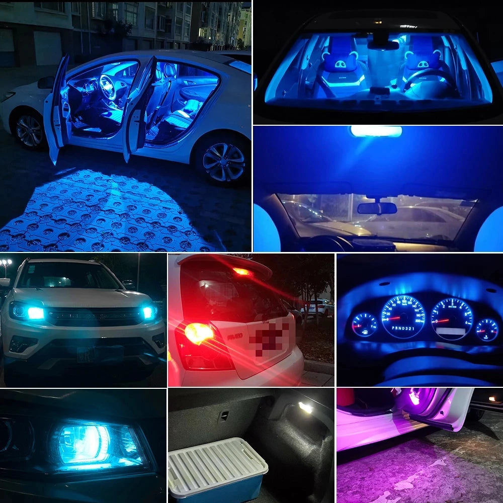 10X Nuevas Luces LED W5W Canbus T10 para Automóviles COB de Vidrio Partes Interiores 6000K Blanco Lámpara de Placa de Matrícula Luz de Lectura 12V