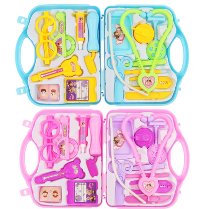 Set de Médico Infantil, Juguete de Juego de Roles con Caja de Medicina Portátil, Estetoscopio e Inyección para Niños y Niñas