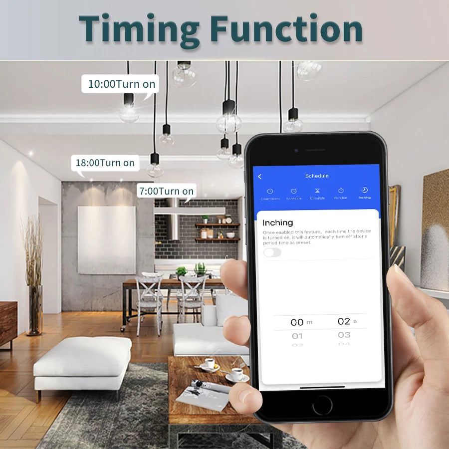 Interruptor Inteligente WiFi Tuya para Iluminación con RF 433MHz, Control por Voz y App Smart Life, Compatible con Alexa y Google Home