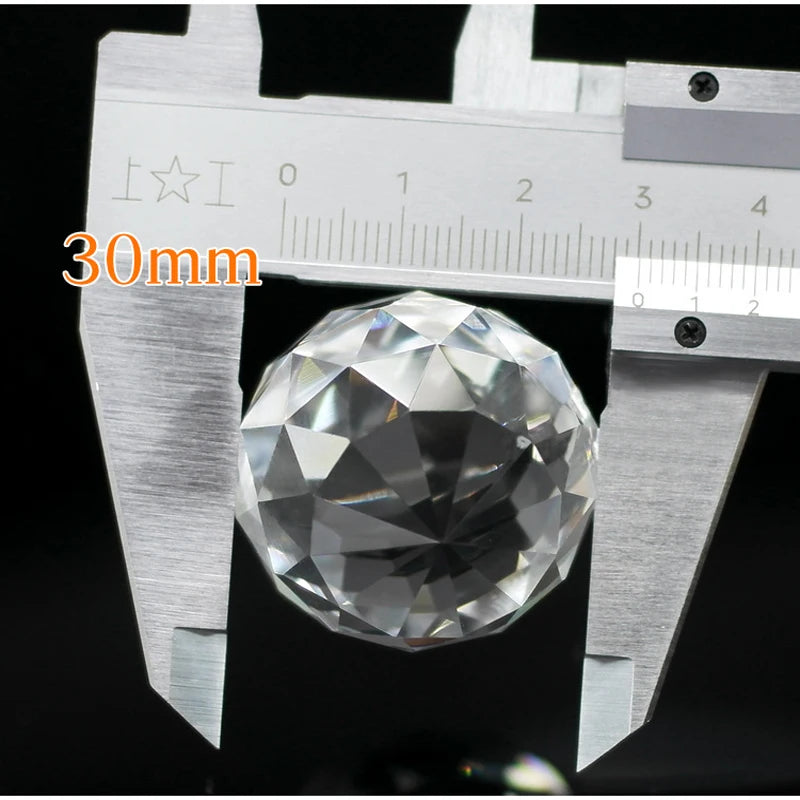 Bola Plana de Cristal K9, Colector de Arcoíris Brillante - Esferas Facetadas para Decoración del Hogar y Fotografía (40mm/50mm/60mm/80mm/100mm)