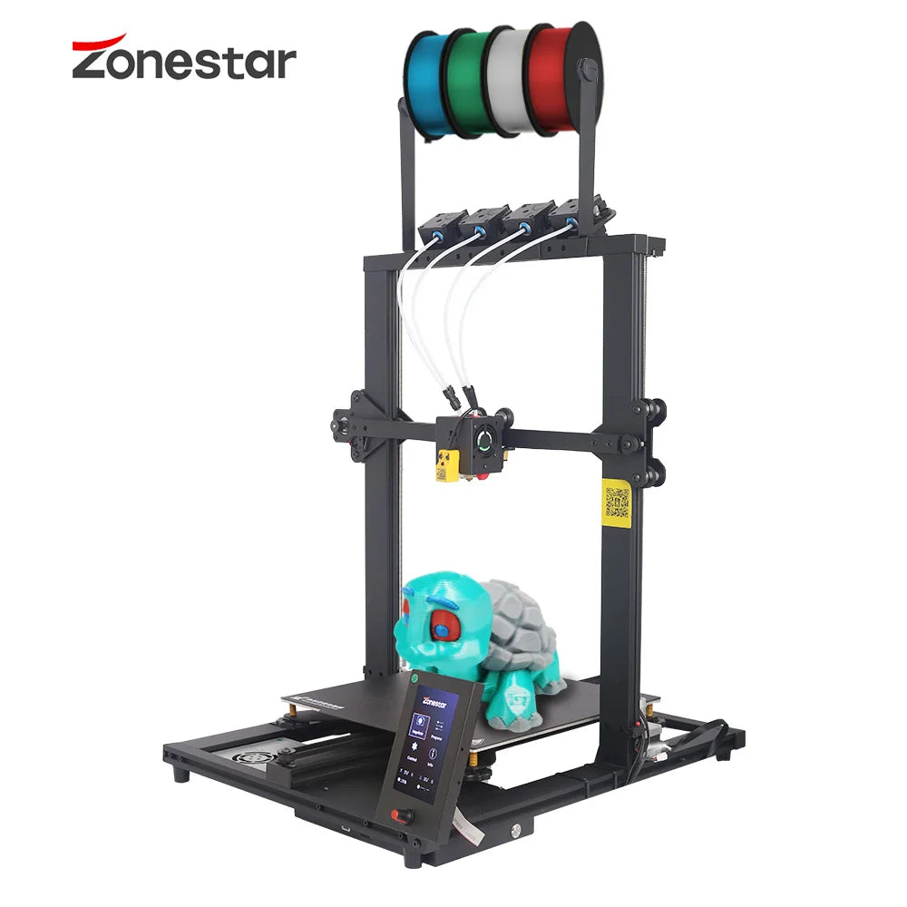 Impresora 3D ZONESTAR Z8PM4Pro MK2 | Kit DIY 4 Extrusores 4-IN-1-OUT para Impresión Multicolor de Alta Precisión