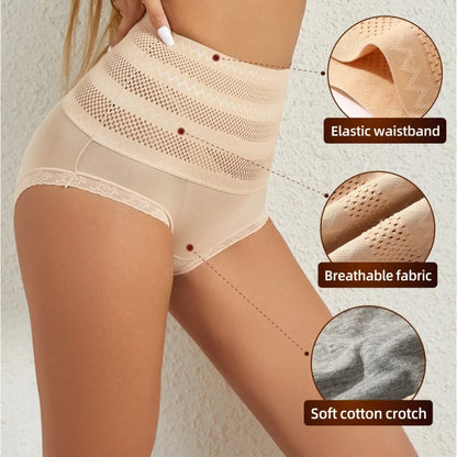 Panties Moldeadoras para Mujer, Control de Abdomen y Levantamiento de Glúteos, Ropa Interior Transpirable de Cintura Alta