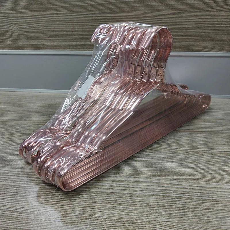 Perchas de aleación de aluminio para ropa, estante de secado para abrigos y pantalones, ahorro de espacio, almacenamiento, 5/10/20 piezas, venta al por mayor