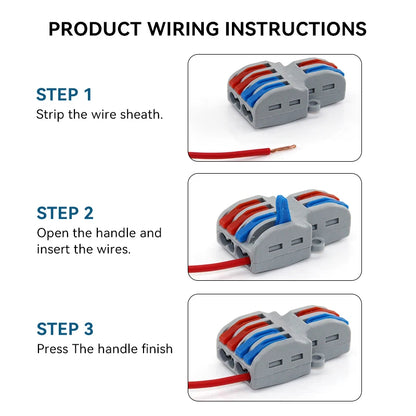 Conectores Eléctricos Rápidos 1 en Múltiples Salidas - Universal Compact Splitter (1/5/10 PCS)