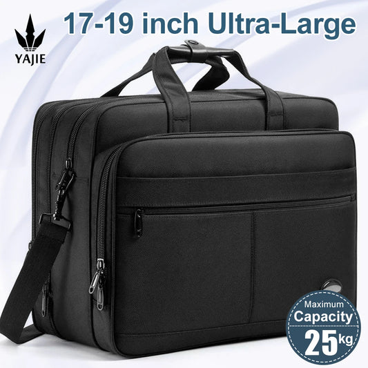Maletín de Gran Capacidad para Hombre – Bolsa de Negocios para Laptop de 15.6", 17" y 19", Bolsa de Hombro de Lona con Compartimentos de Organización