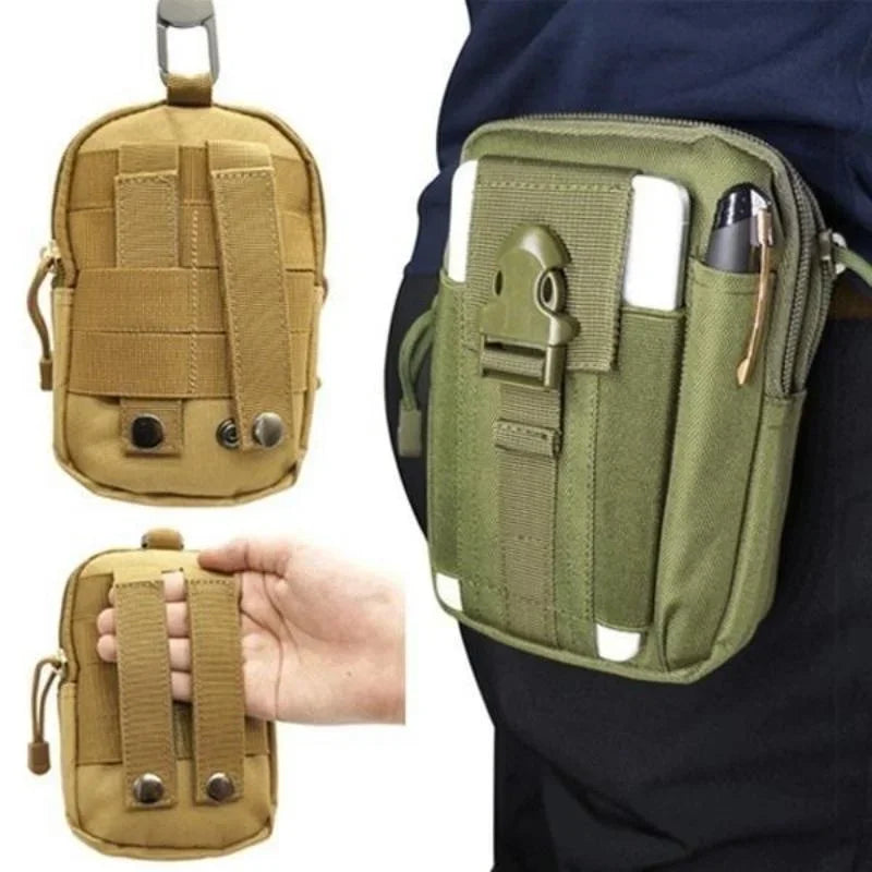 Bolsa de Cintura para Teléfono Móvil: Impermeable, Nylon Multifuncional, Bolsa Casual para Hombre