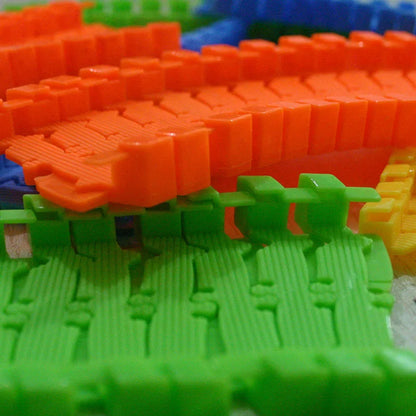 Set de Pista de Carreras DIY para Armar, Juguete Educativo con Coches y Pistas Flexibles para Niños, Puzzle Interactivo de Carros de Carreras