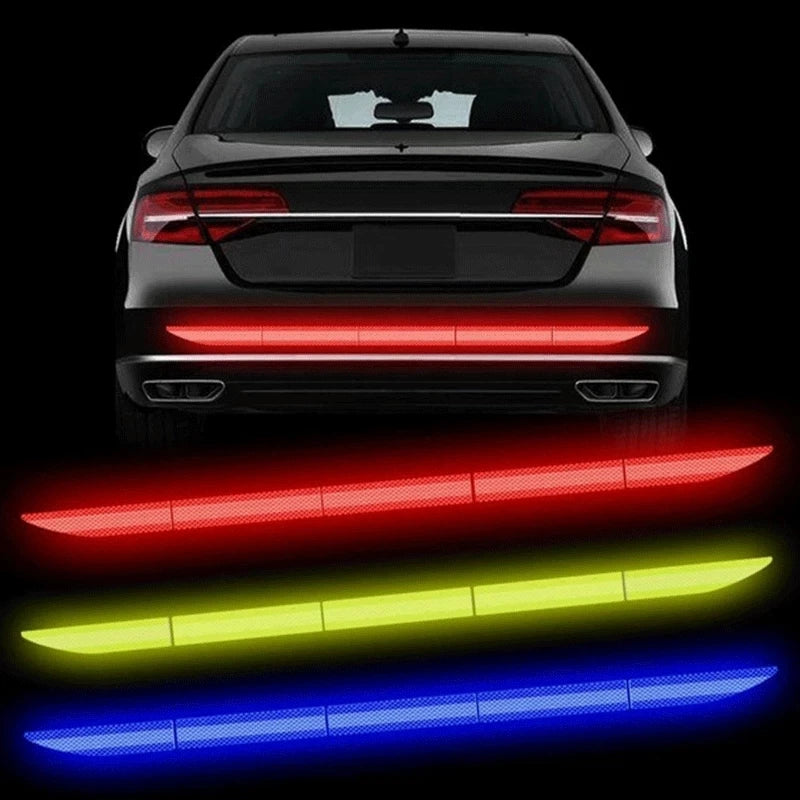 Cinta Reflectante de Seguridad para Automóvil - Adhesivo Anticolisión para Maletero