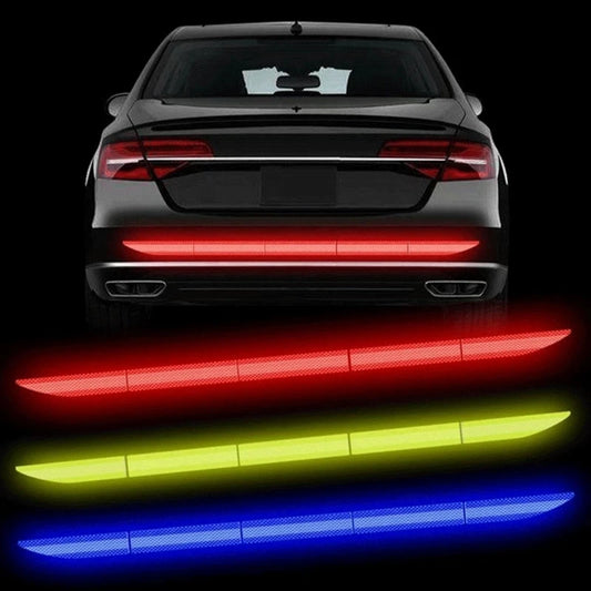 Cinta Reflectante de Seguridad para Automóvil - Adhesivo Anticolisión para Maletero