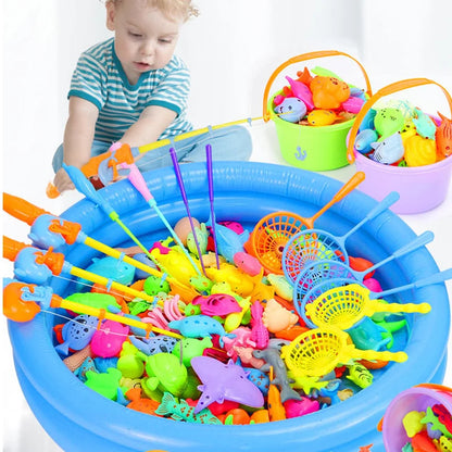 Set de Juguetes de Pesca para Niños - Juego Acuático Magnético con Varas y Peces