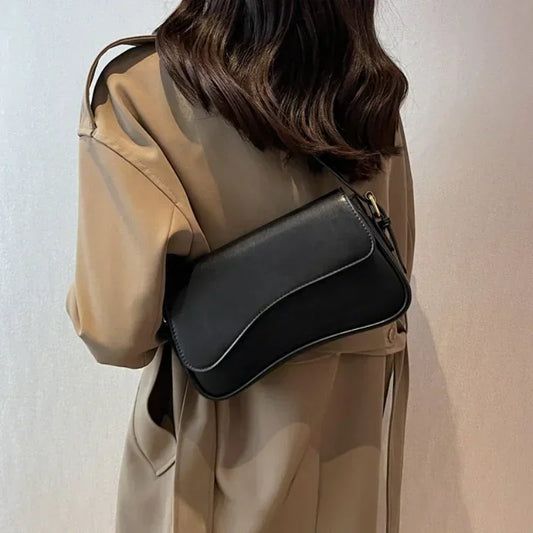 Bolsos Vintage de Cuero para Mujer: Bolso Cruzado 2024 con Solapa Pequeña, Diseño Elegante y Versátil