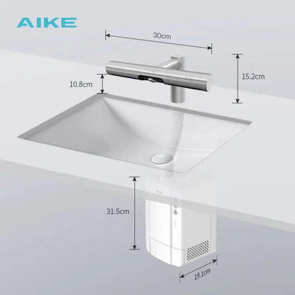 AIKE Secador de Manos Automático 2 en 1 - Grifo con Secado Rápido y Diseño Creativo AK7120