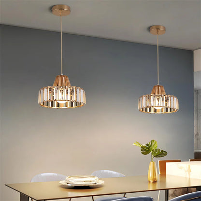 Lámpara de Araña LED de Cristal Creativa, Colgante para Interior, Lámpara de Techo para Cocina y Decoración del Hogar