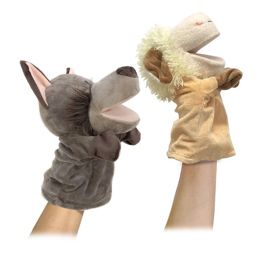 Peluche de Animales Kawaii | Muñecos de Peluche Educativos y Marionetas de Mano para Niños - León, Elefante, Conejo, Mono y Más