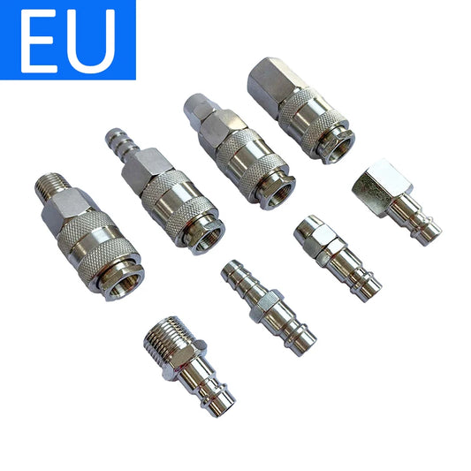 Conector Neumático Rápido Estándar Europeo para Manguera de Aire - Acoplamiento de Liberación Rápida para Compresor