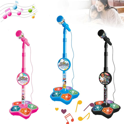 Micrófono Infantil con Soporte | Juguete Educativo de Karaoke para Niños | Regalo de Cumpleaños para Niñas y Niños