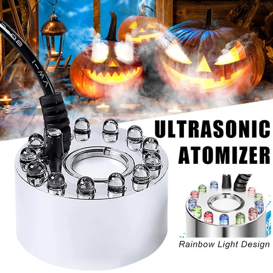 Mini LED Calabaza de Niebla con Luz, Fuente de Agua y Máquina de Niebla para Decoración de Halloween, Navidad, Pascua y Festividades