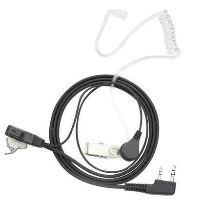 Auricular 2 Pin PTT MIC Baofeng Tubo Acústico Antirradiación | Micrófono y Earpiece para Walkie Talkie de Dos Vías