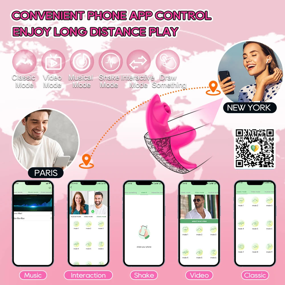 Bragas Vibradoras con Estimulador de Clítoris | Vibrador Portátil con Control por App y Carga USB