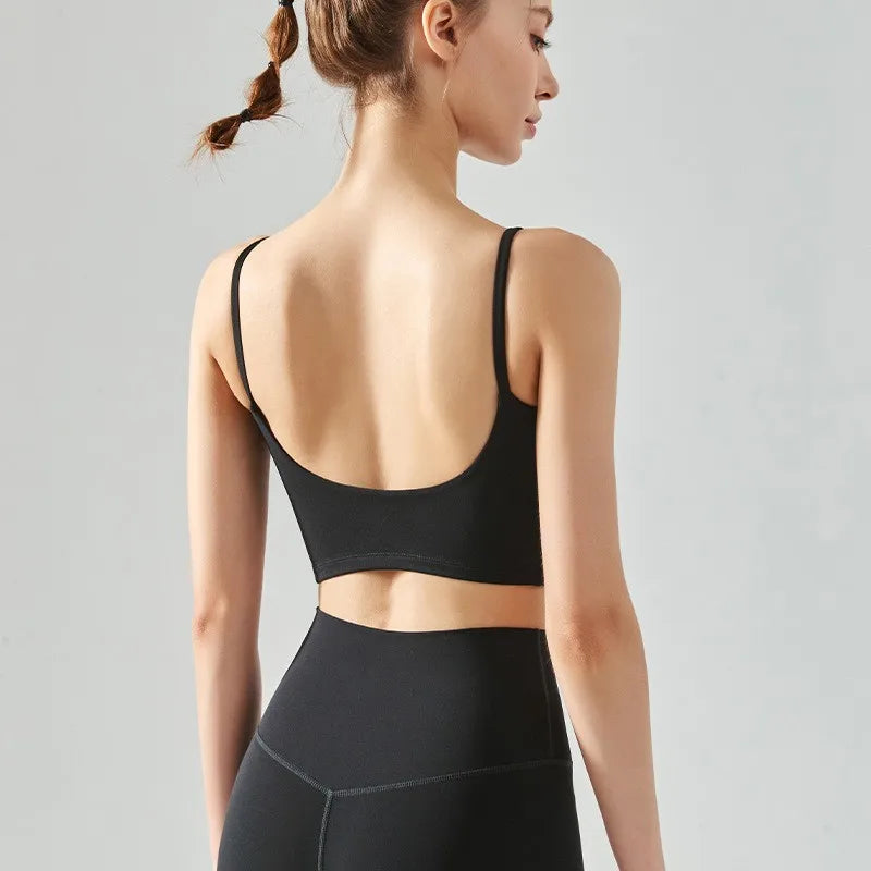 Top Deportivo para Mujer - Sujetador Deportivo Transpirable con Almohadilla Fija, Ideal para Yoga, Running y Gimnasio