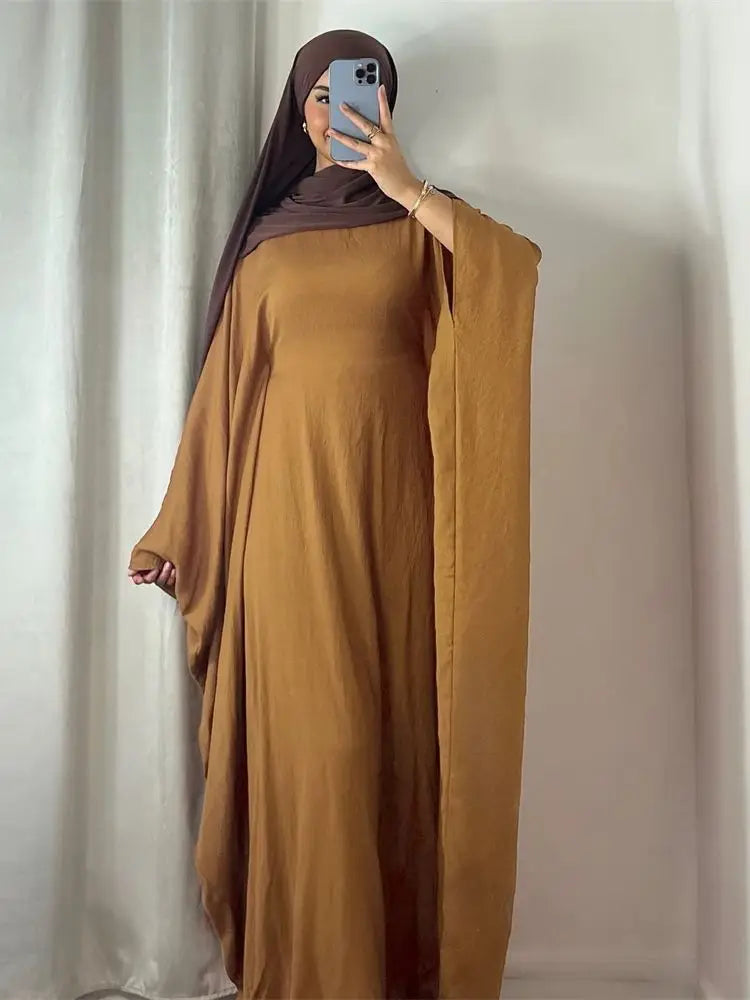 Vestido largo de lino para mujer, elegante y cómodo, con mangas largas, estilo bohemio, primavera/verano