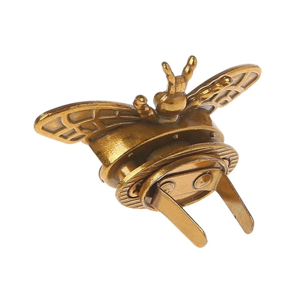 Broche de Metal en Forma de Abeja para Cierres de Bolsos, Accesorio Retro para DIY, para Bolsos de Cuero y Carteras