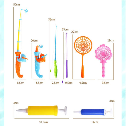 Set de Juguetes de Pesca para Niños - Juego Acuático Magnético con Varas y Peces