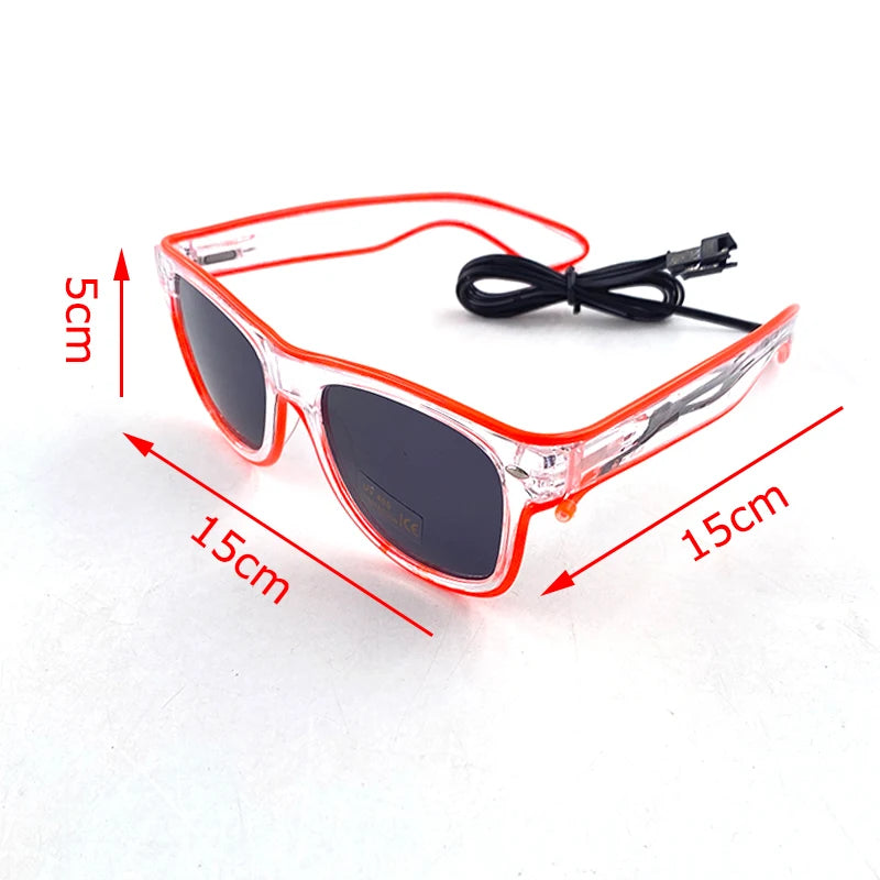 Gafas de Fiesta con Luces LED EL Neon | Gafas Luminosas para Bodas, Fiestas y Eventos Nocturnos
