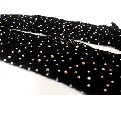 Calcetines de Red con Rhinestones para Mujeres - Medias Cortas de Ciclista con Brillo, Pantalones de Malla para Lencería Sexy