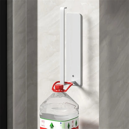 Estante de Pañuelos de Cocina sin Perforaciones | Estante de Armario con Bolsa de Película Transparente y Almacenamiento de Tela Montado en la Pared