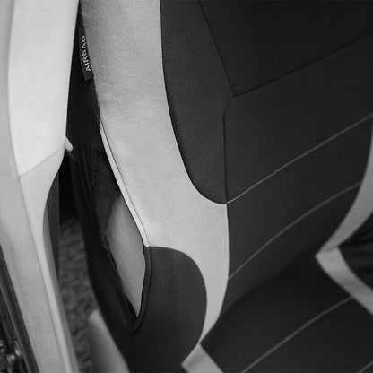 Funda de Asiento Universal AUTO PLUS - Grises, Compatibles con Airbags, Espuma de 2mm para Autos, SUVs, Camiones y Furgonetas