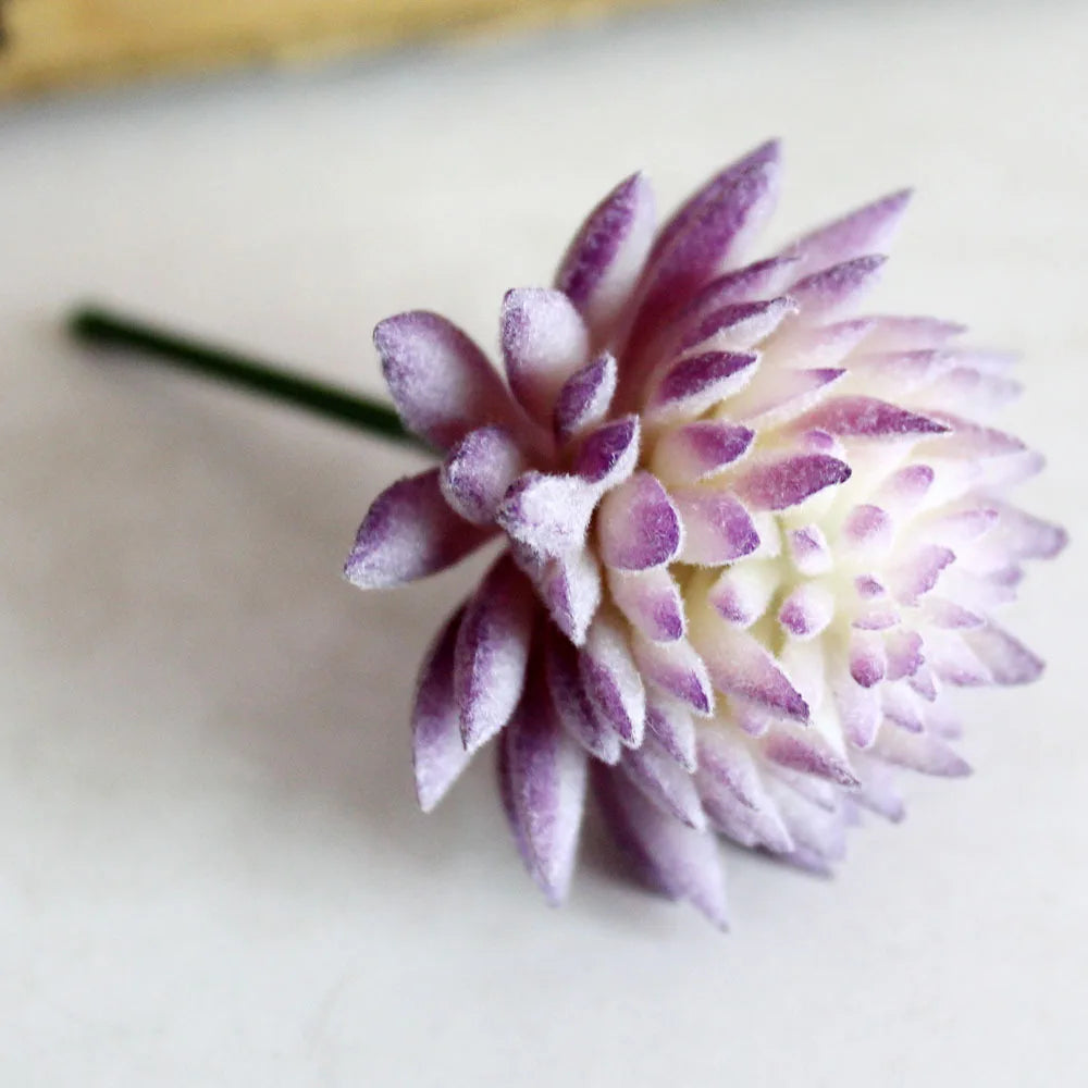 39 Estilos de Suculentas Artificiales Violetta con Acabado de Terciopelo - Decoración para el Hogar, Dormitorio, Sala de Estar, Baño y Fiestas Navideñas