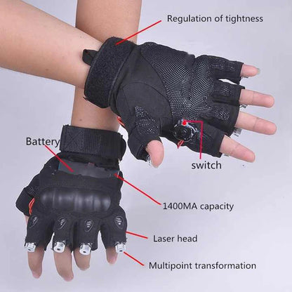 Guantes Láser LED Multicolor para Fiestas y Eventos - Guantes Luminosos para Disfraces y Bailes