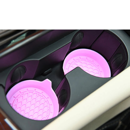 Posavasos Antideslizante de Silicona para Coche, Alfombrilla Decorativa para Soporte de Bebidas, Accesorio Interior de Vehículo