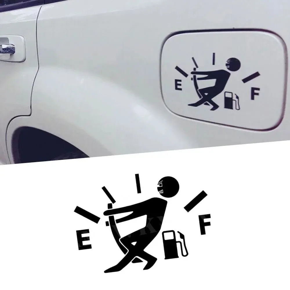 Pegatina Divertida para Tanque de Combustible de Coche, Sticker Impermeable para Consumo de Combustible, Accesorio Exterior