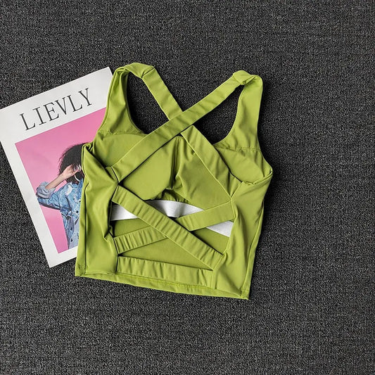 Sujetador deportivo de realce para mujer, ropa interior deportiva, chaleco transpirable para correr, Bralette, ropa de gimnasio
